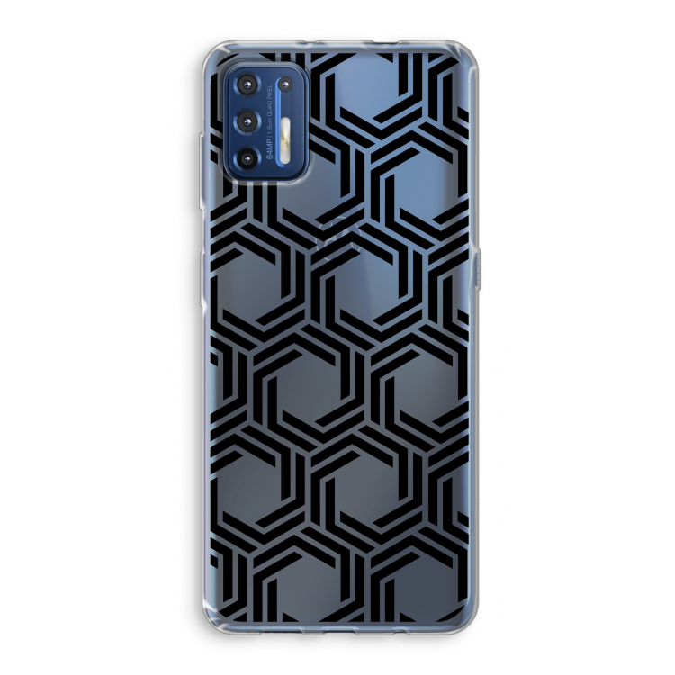 Geometrisch patroon: Motorola Moto G9 Plus Transparant Hoesje
