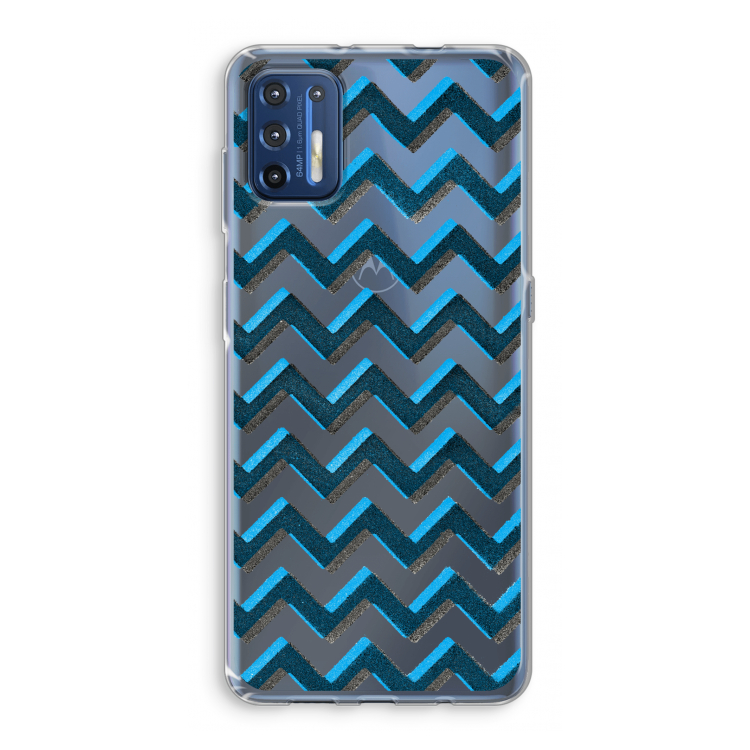 Onderbroken lijn: Motorola Moto G9 Plus Transparant Hoesje