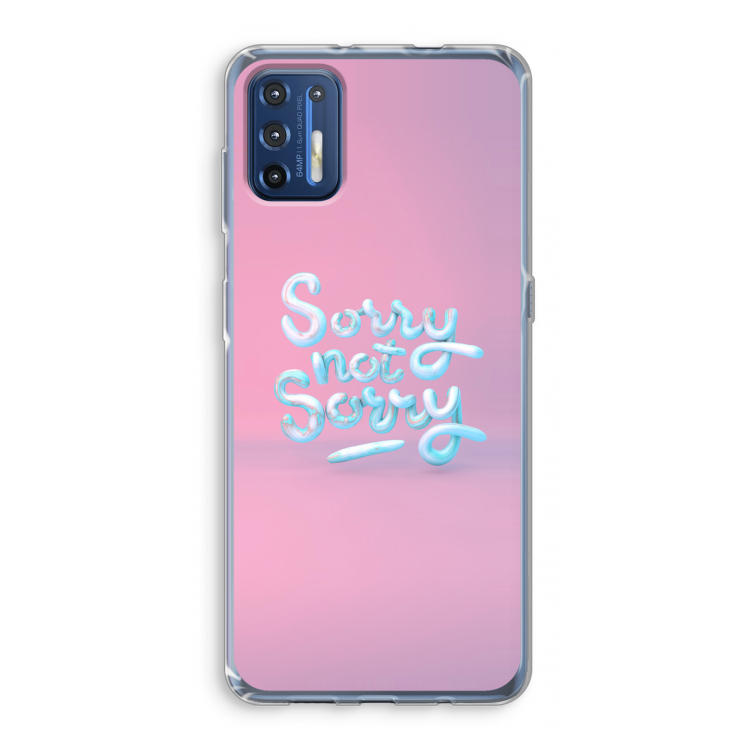 Sorry not sorry: Motorola Moto G9 Plus Transparant Hoesje