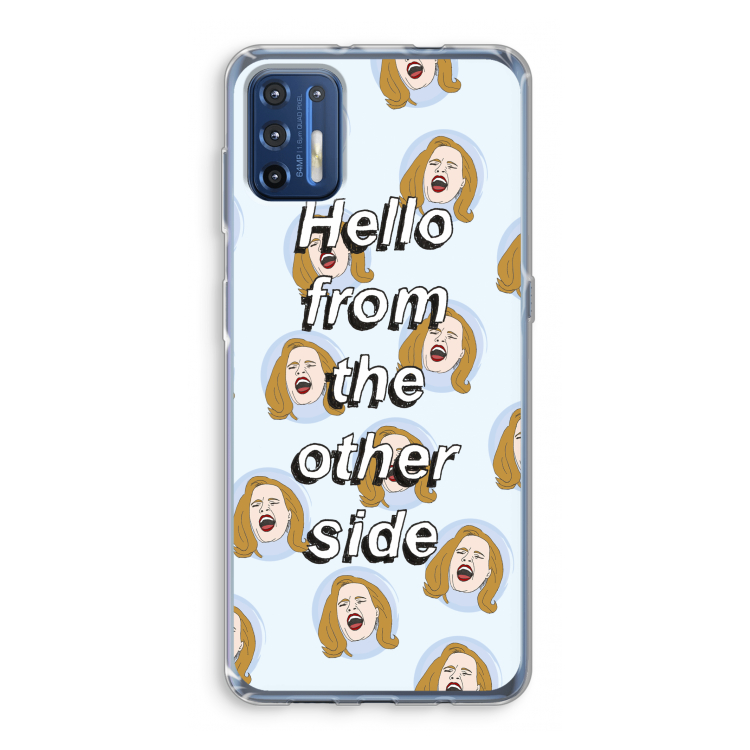 Hello: Motorola Moto G9 Plus Transparant Hoesje