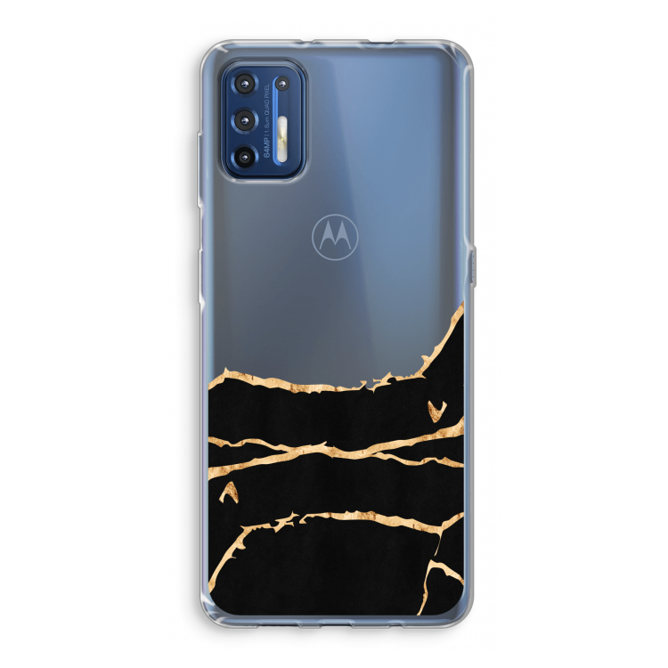 Gouden marmer: Motorola Moto G9 Plus Transparant Hoesje