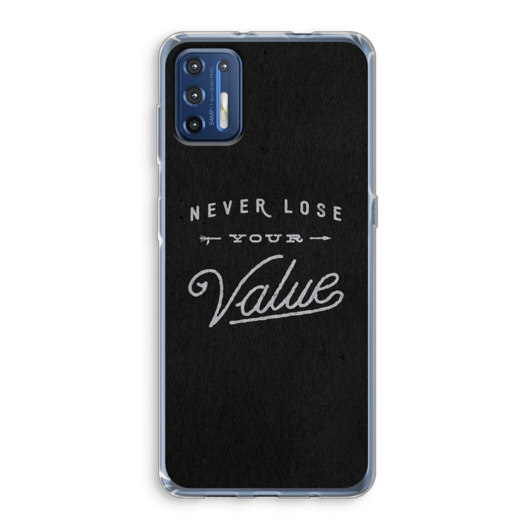 Never lose your value: Motorola Moto G9 Plus Transparant Hoesje