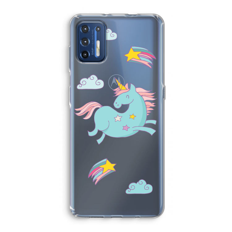 Vliegende eenhoorn: Motorola Moto G9 Plus Transparant Hoesje