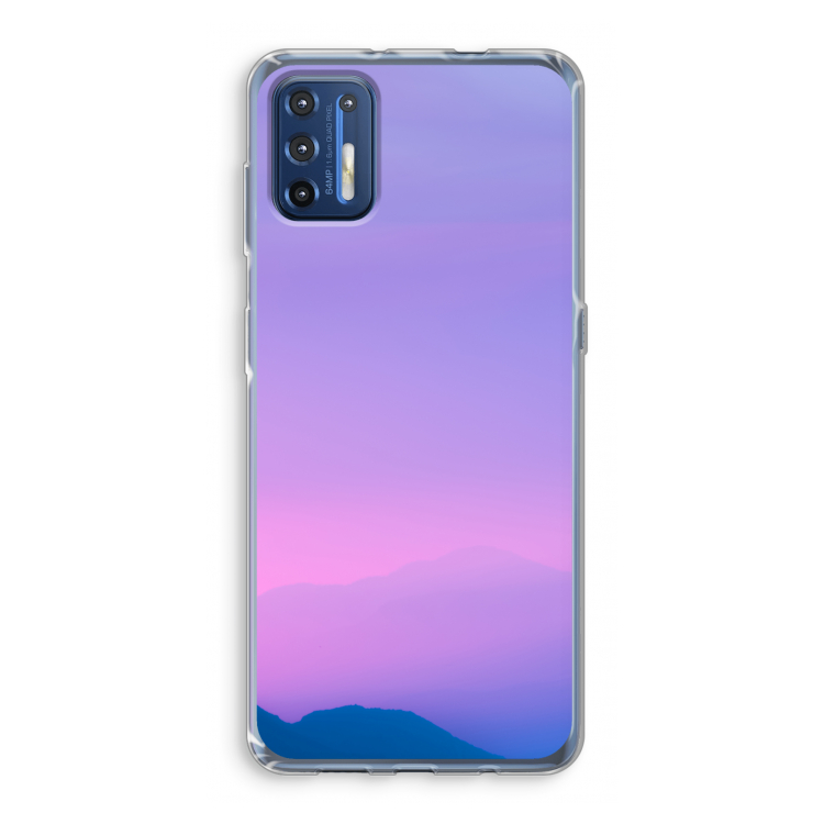 Sunset pastel: Motorola Moto G9 Plus Transparant Hoesje