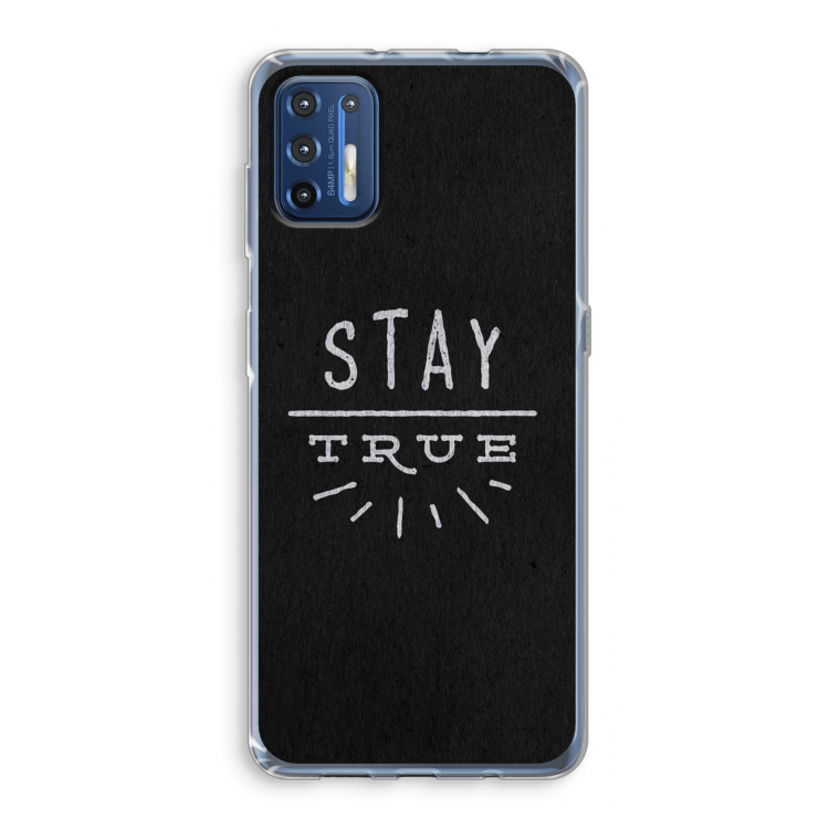 Stay true: Motorola Moto G9 Plus Transparant Hoesje