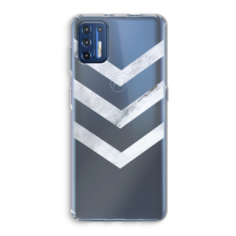 Marmeren pijlen: Motorola Moto G9 Plus Transparant Hoesje