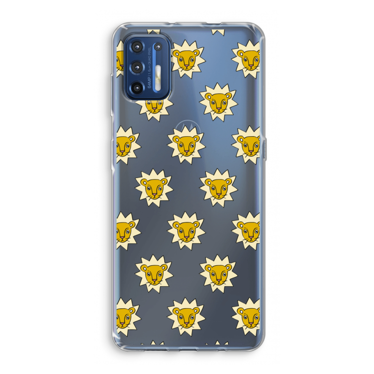 Leeuwenkoppen: Motorola Moto G9 Plus Transparant Hoesje
