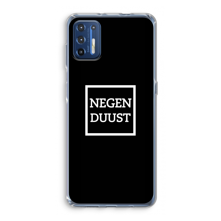 Negenduust black: Motorola Moto G9 Plus Transparant Hoesje