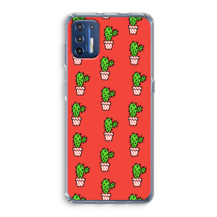 Mini cactus: Motorola Moto G9 Plus Transparant Hoesje