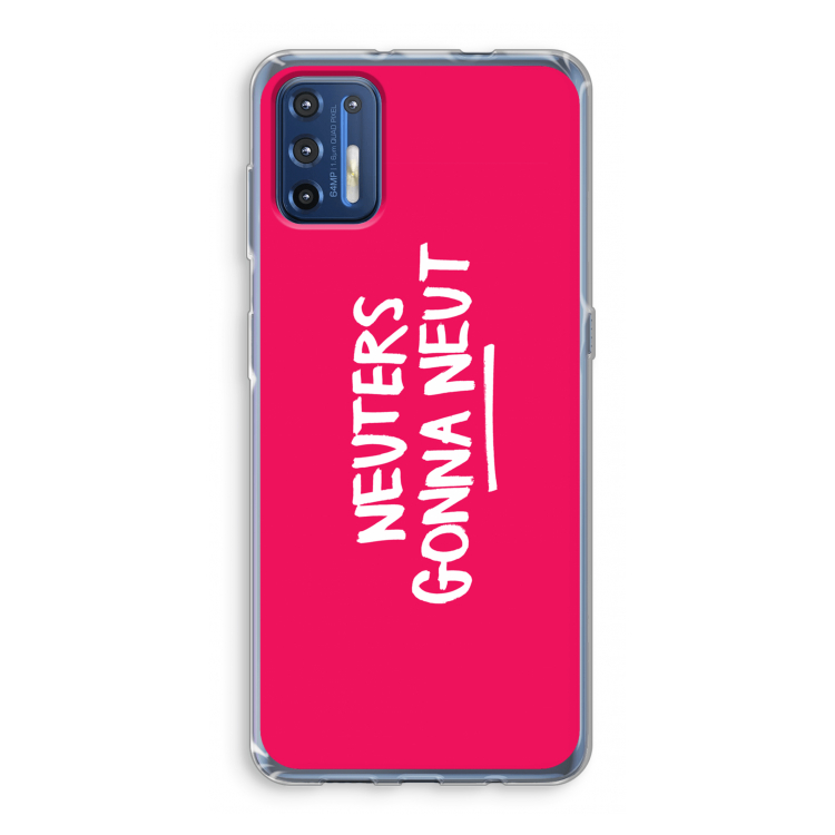 Neuters (roze): Motorola Moto G9 Plus Transparant Hoesje