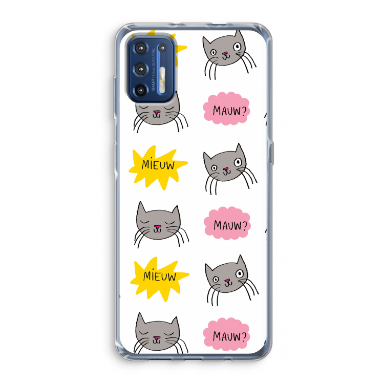 Meow: Motorola Moto G9 Plus Transparant Hoesje