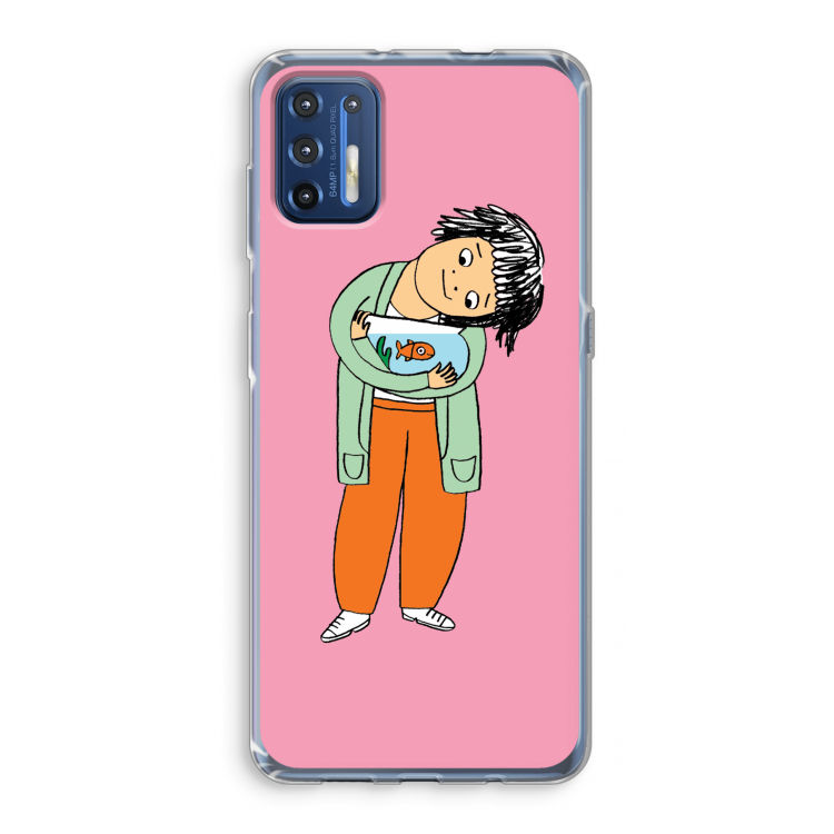 Visknuffel: Motorola Moto G9 Plus Transparant Hoesje