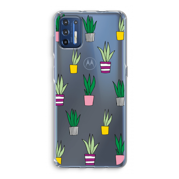 Sanseveria: Motorola Moto G9 Plus Transparant Hoesje