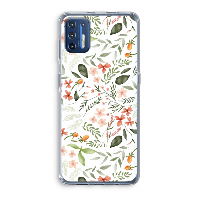 Sweet little flowers: Motorola Moto G9 Plus Transparant Hoesje