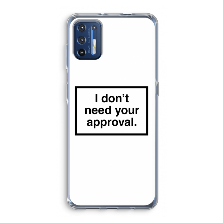 Don't need approval: Motorola Moto G9 Plus Transparant Hoesje