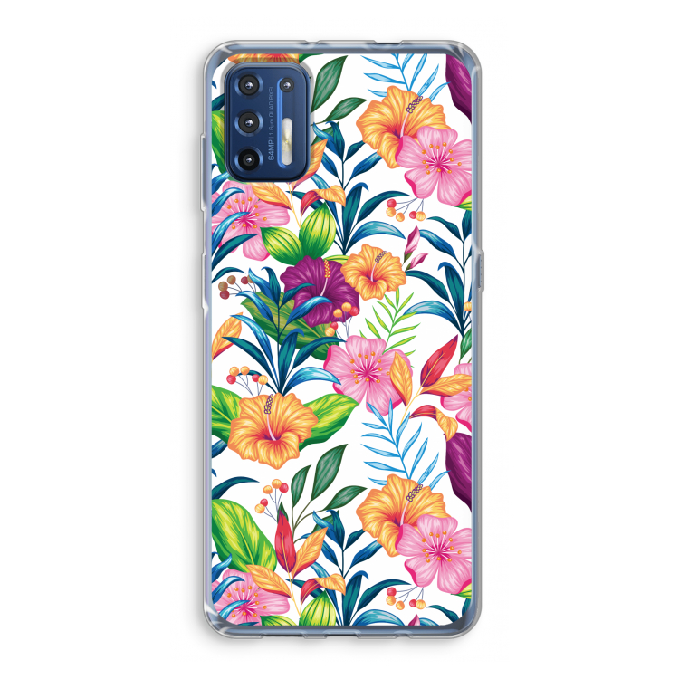 Tropisch 2: Motorola Moto G9 Plus Transparant Hoesje