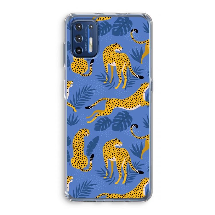 Luipaard: Motorola Moto G9 Plus Transparant Hoesje
