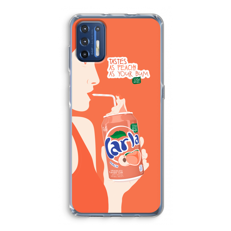 Peach please!: Motorola Moto G9 Plus Transparant Hoesje