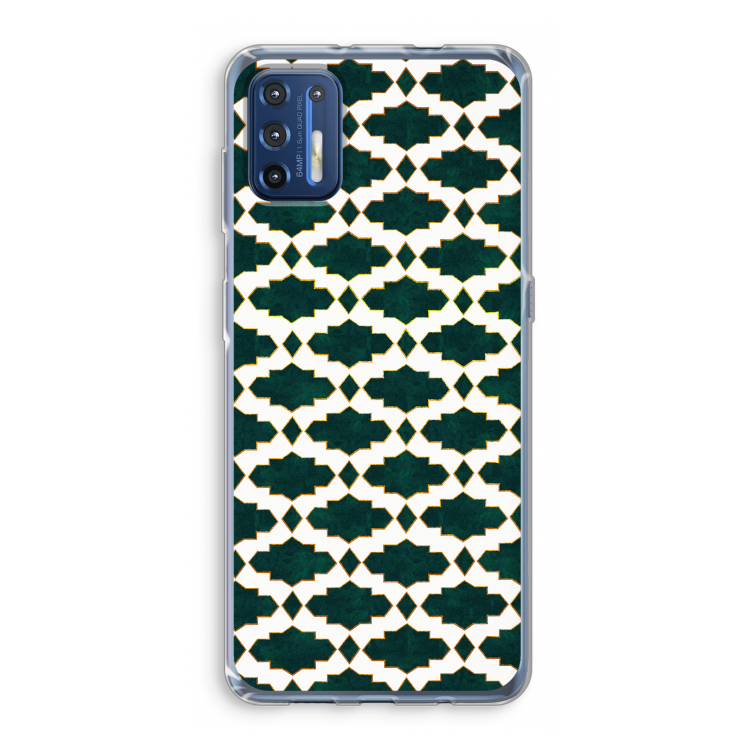 Moroccan tiles: Motorola Moto G9 Plus Transparant Hoesje