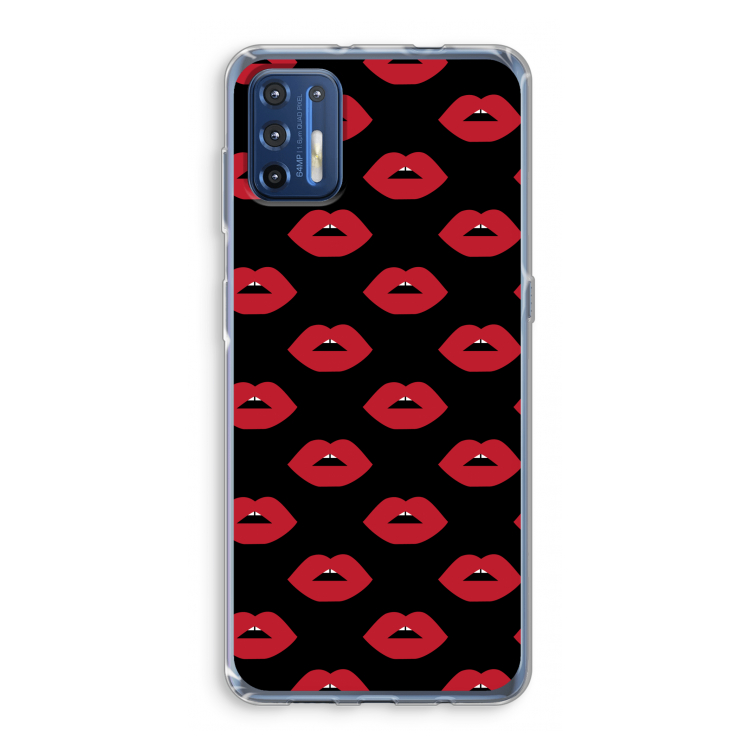 Lips: Motorola Moto G9 Plus Transparant Hoesje