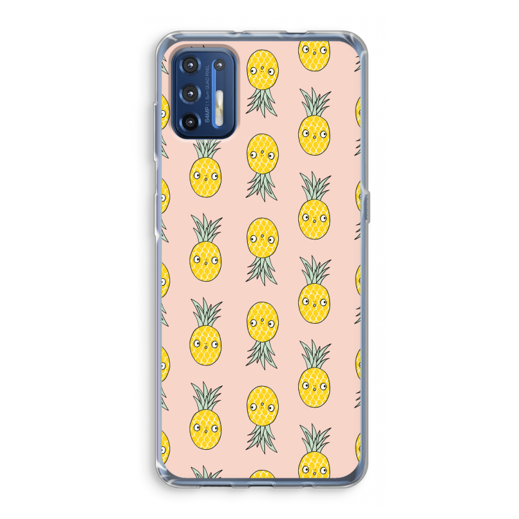 Ananas: Motorola Moto G9 Plus Transparant Hoesje