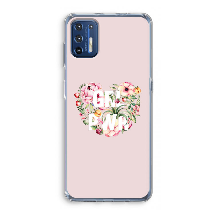 GRL PWR Flower: Motorola Moto G9 Plus Transparant Hoesje