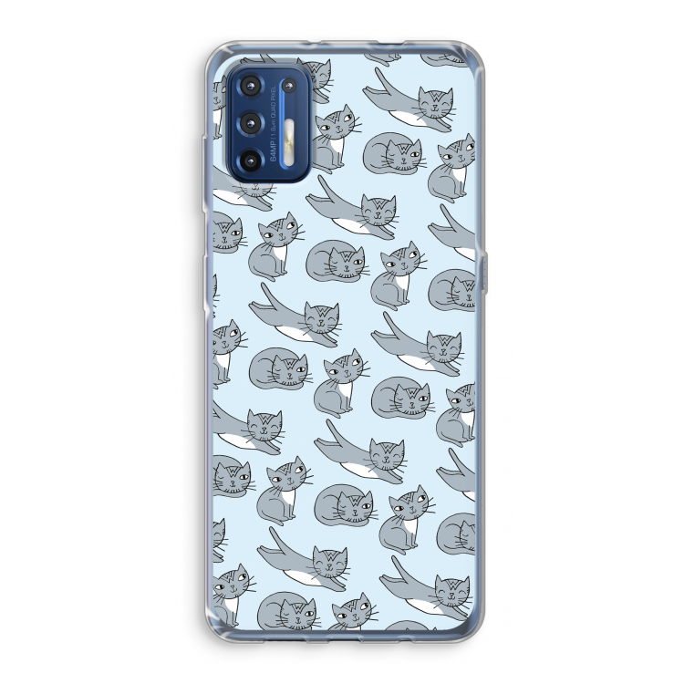 Poezen: Motorola Moto G9 Plus Transparant Hoesje