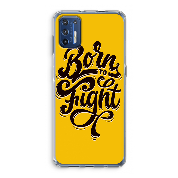 Born to Fight: Motorola Moto G9 Plus Transparant Hoesje