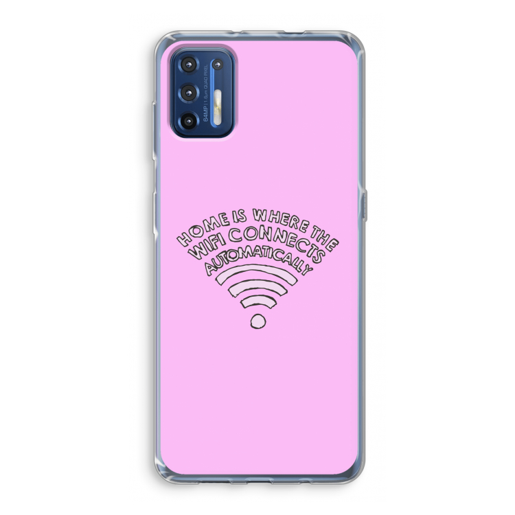 Home Is Where The Wifi Is: Motorola Moto G9 Plus Transparant Hoesje