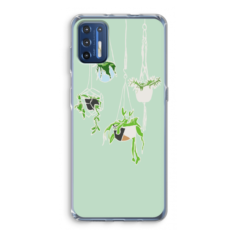 Hang In There: Motorola Moto G9 Plus Transparant Hoesje