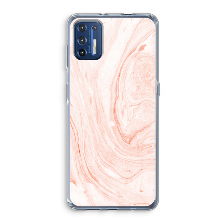 Peach bath: Motorola Moto G9 Plus Transparant Hoesje