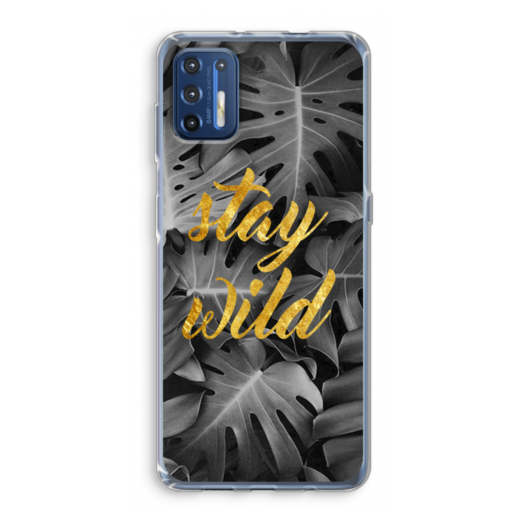 Stay wild: Motorola Moto G9 Plus Transparant Hoesje