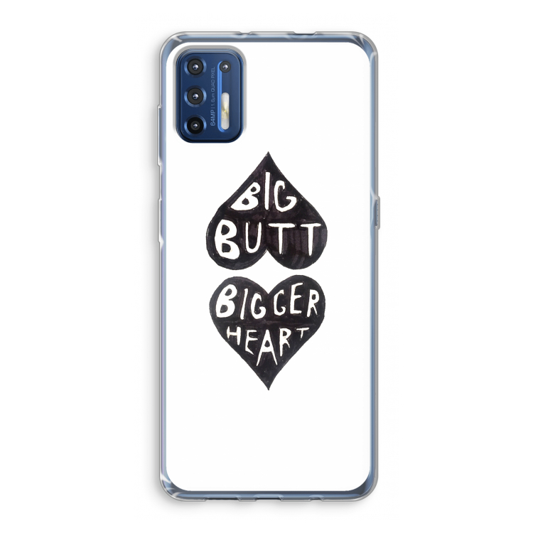 Big butt bigger heart: Motorola Moto G9 Plus Transparant Hoesje