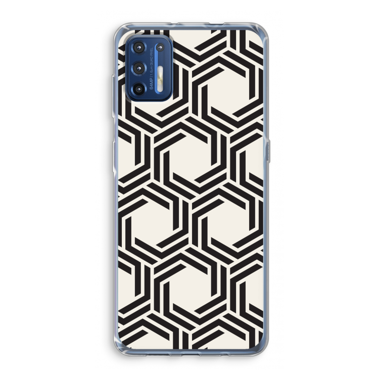 Geometrisch patroon: Motorola Moto G9 Plus Transparant Hoesje