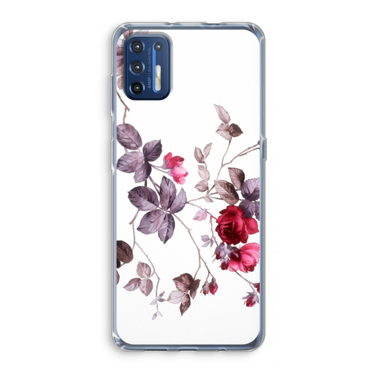 Mooie bloemen: Motorola Moto G9 Plus Transparant Hoesje