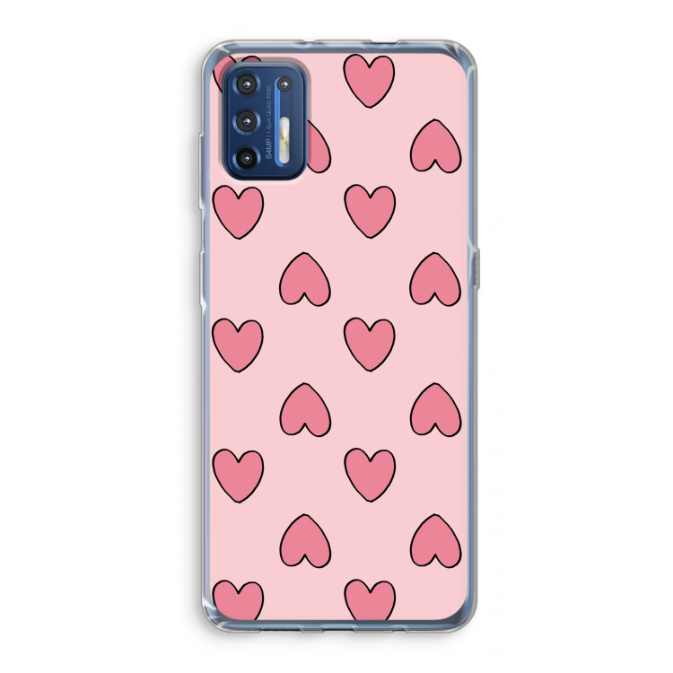 Ondersteboven verliefd: Motorola Moto G9 Plus Transparant Hoesje