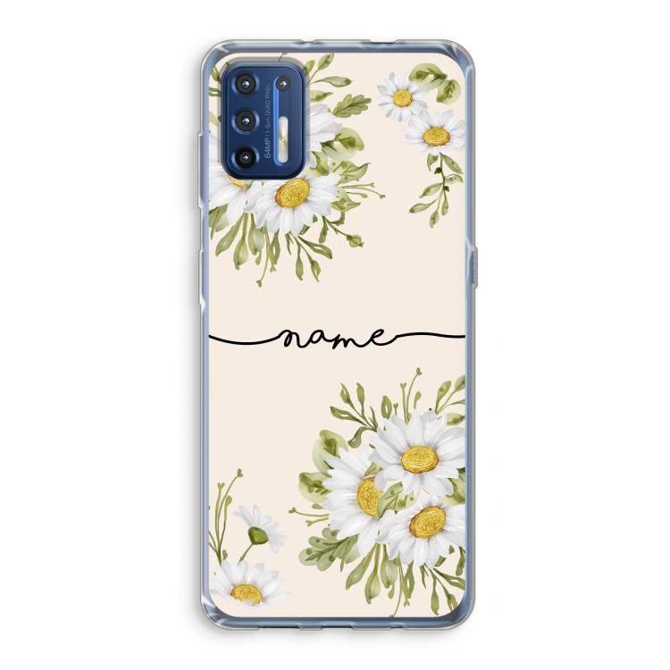 Daisies: Motorola Moto G9 Plus Transparant Hoesje