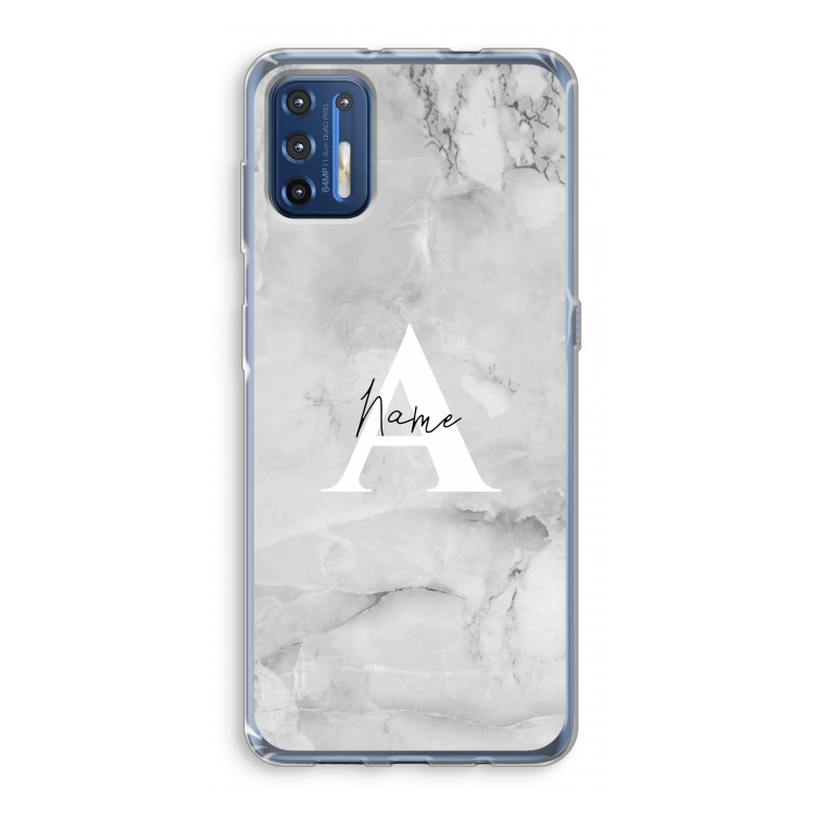 Ivory Marble: Motorola Moto G9 Plus Transparant Hoesje