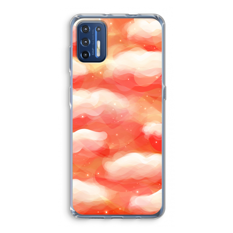 Lichte Wolken: Motorola Moto G9 Plus Transparant Hoesje