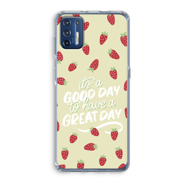 Don't forget to have a great day: Motorola Moto G9 Plus Transparant Hoesje