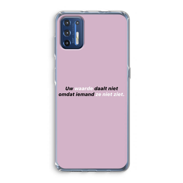 uw waarde daalt niet: Motorola Moto G9 Plus Transparant Hoesje