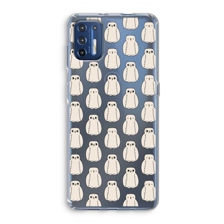 Uilen: Motorola Moto G9 Plus Transparant Hoesje