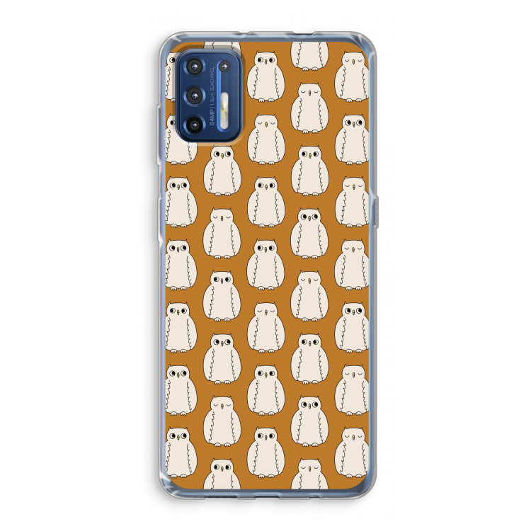 Uilen: Motorola Moto G9 Plus Transparant Hoesje