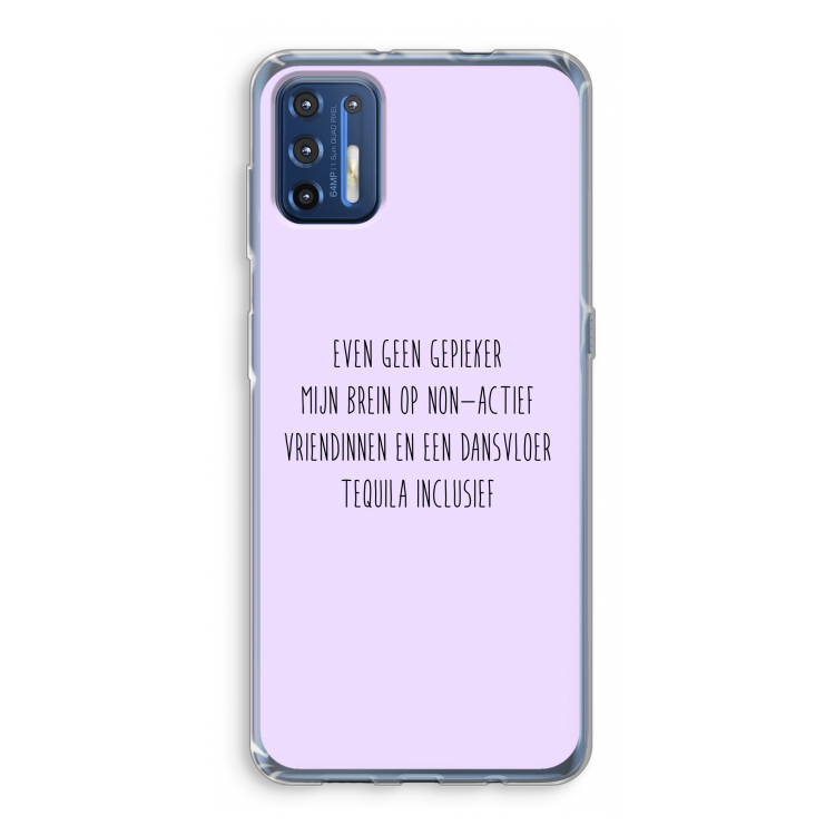 Tequila: Motorola Moto G9 Plus Transparant Hoesje