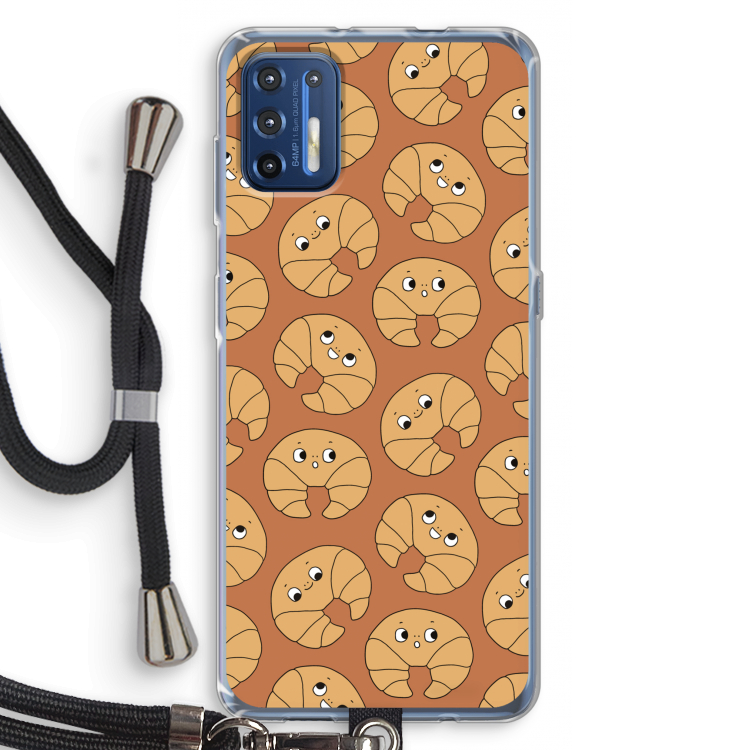 Croissant: Motorola Moto G9 Plus Transparant Hoesje met koord