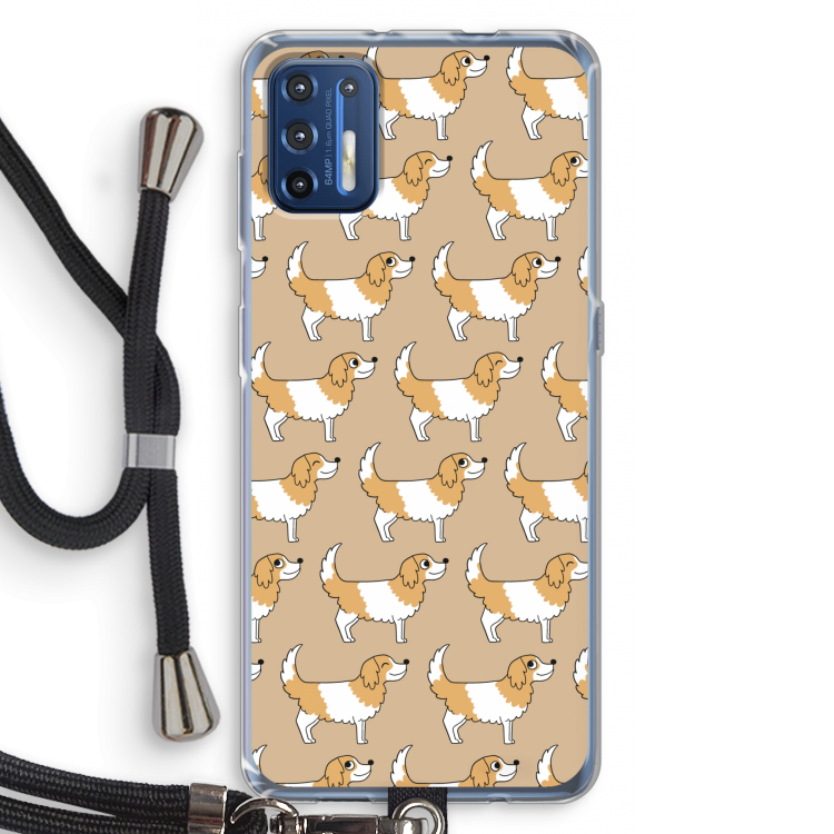 Doggy: Motorola Moto G9 Plus Transparant Hoesje met koord