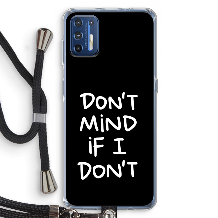 Don't Mind: Motorola Moto G9 Plus Transparant Hoesje met koord