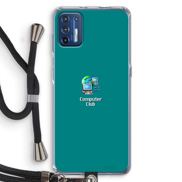 Win98: Motorola Moto G9 Plus Transparant Hoesje met koord