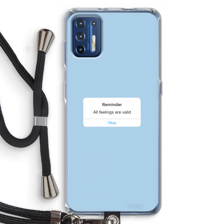Reminder: Motorola Moto G9 Plus Transparant Hoesje met koord