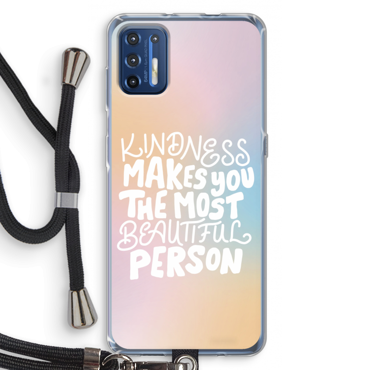 The prettiest: Motorola Moto G9 Plus Transparant Hoesje met koord
